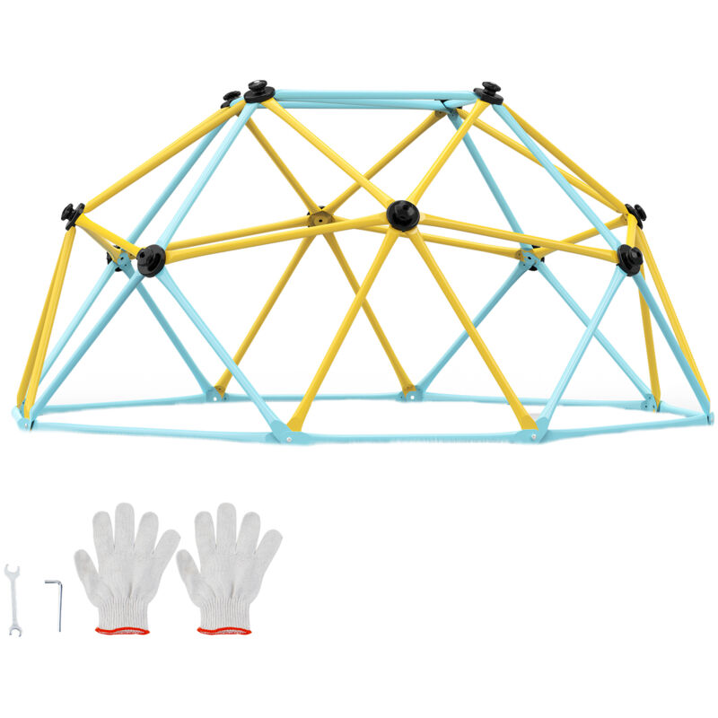foto del prodotto mophorn vevor cupola da arrampicata geometrica per bambini da 3 a 9 anni, cupola da arrampicata 183cm, supporta 600 libbre, maniglia da
