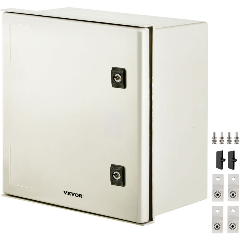 foto del prodotto mophorn vevor custodia in acciaio nema, scatola elettrica in fibra di vetro nema 4x 16 x 16 x 8 , ip66 impermeabile e antipolvere, scatola di