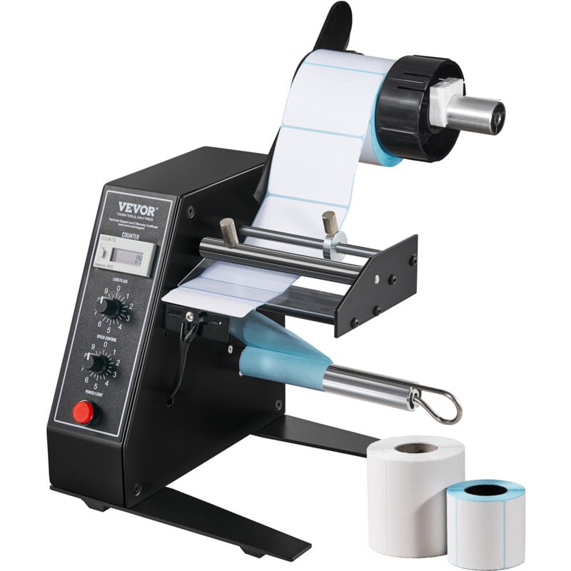 foto del prodotto mophorn vevor dispenser automatico di etichette, larghezza 15 125 mm, lunghezza 3 150 mm, macchinetta automatico per etichette, applicatore di