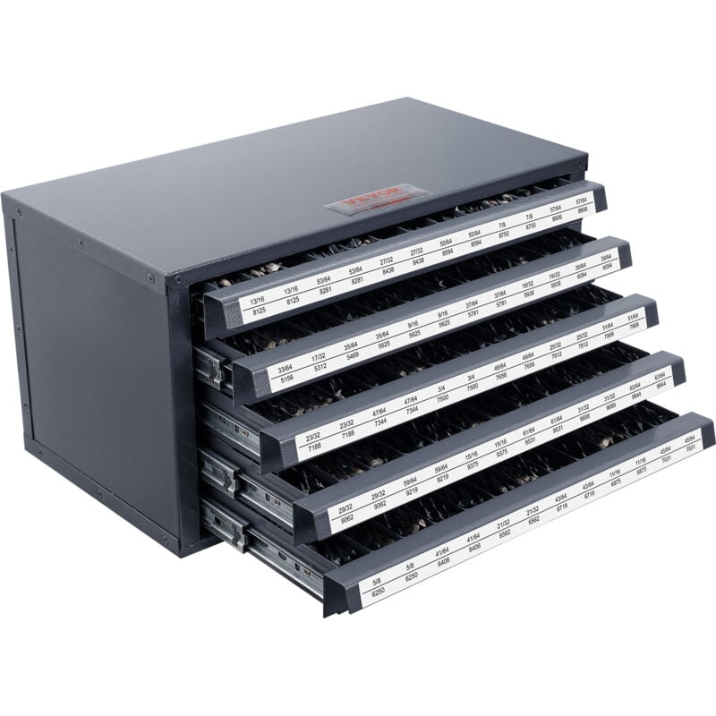 foto del prodotto mophorn vevor dispenser cassetta per punte da trapano 60 scomparti 33 64 a 63 64 pollici, scatola cassetti per punte da trapano 5 cassetti per