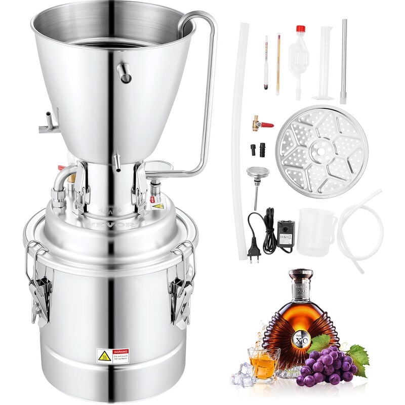 foto del prodotto mophorn vevor distillatore alcol con pompa deacqua per uso domestico in acciaio inox da 70l, alambicco distillatore per vino liquore grappa a casa