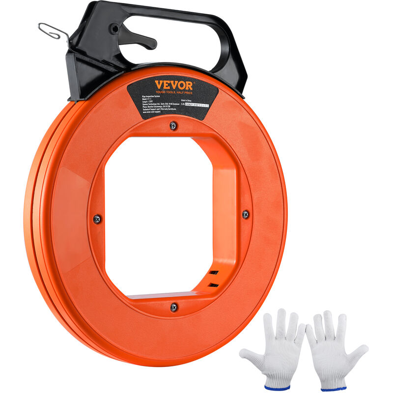 foto del prodotto mophorn vevor estrattore per filo elettrico in acciaio lunghezza 73,2m, estrattore per filo cavo flessibile diametro 3 mm con custodia in plastica