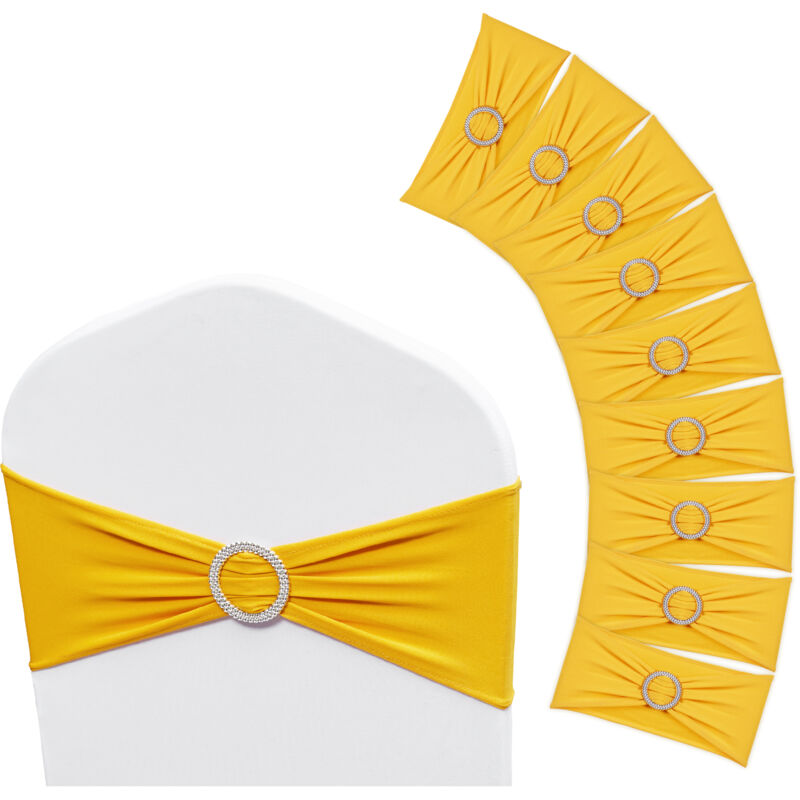 foto del prodotto mophorn vevor fascia per sedia elasticizzata in spandex, fiocchi elasticizzati per sedia con fibbia rotonda, fasce elastiche per sedia, per
