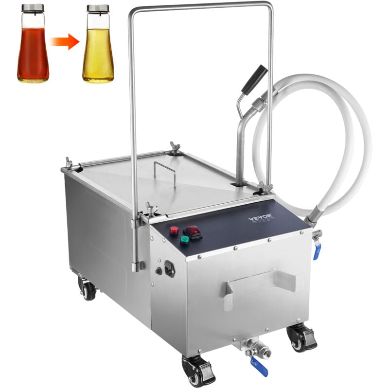 foto del prodotto mophorn vevor filtro per friggitrice, capacita del serbatoio 38 litri, sistema di filtraggio dellolio con velocita di filtraggio dellolio di 10
