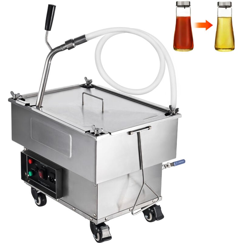 foto del prodotto mophorn vevor filtro per friggitrice mobile, capacita del serbatoio dellolio di 18 litri, sistema di filtraggio dellolio con velocita di filtraggio