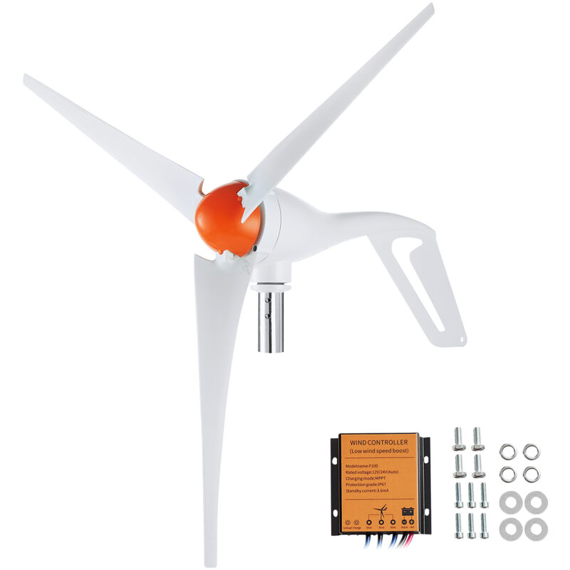 foto del prodotto mophorn vevor generatore eolico da 500 w, kit turbina eolica 24 v generatore eolico 3 pale con controllo, direzione sopravvento regolabile e