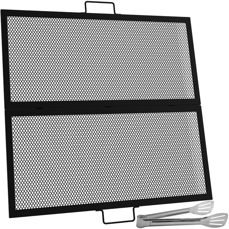 foto del prodotto mophorn vevor griglia per braciere da 36 pollici, griglie quadrate pieghevoli, griglia per barbecue x marks resistente con maniglia portatile e