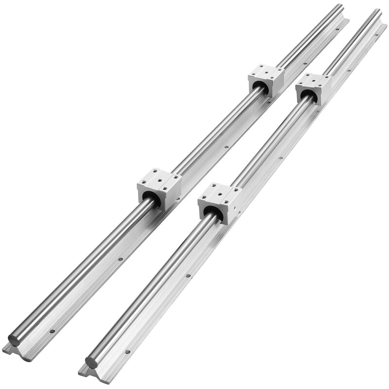 foto del prodotto mophorn vevor guida scorrevole lineare sbr20 per cassetti 2 pezzi lunghezza 800mm 4 cuscinetti sbr20uu, binario di guida 2 pz per scorrimento per