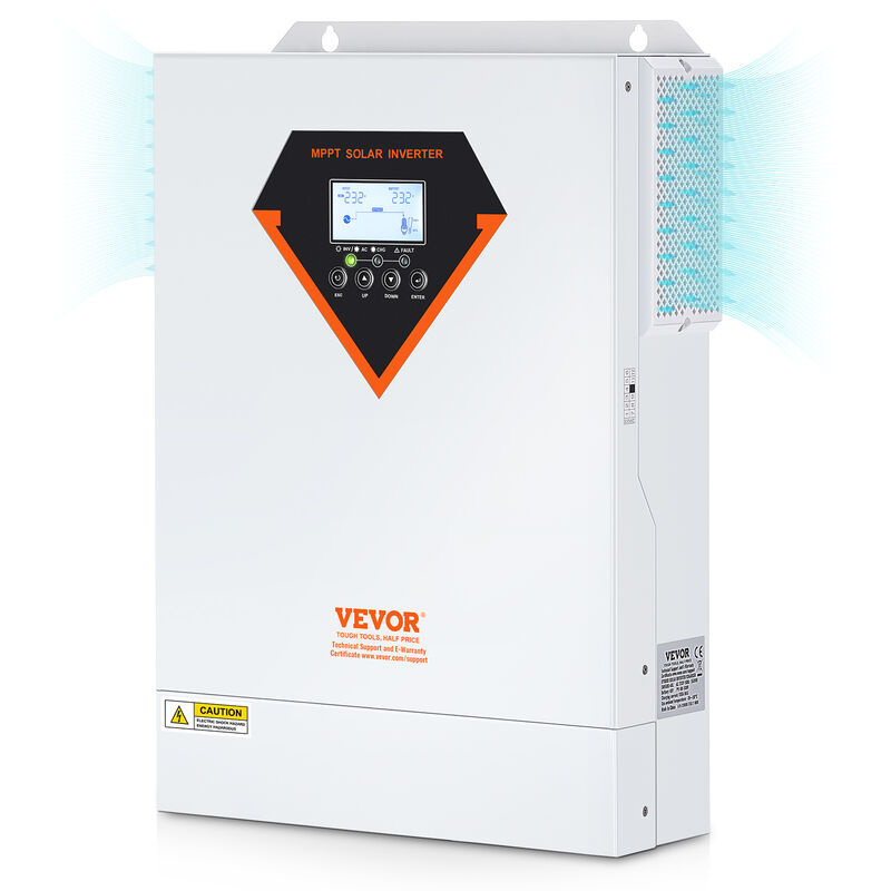 foto del prodotto mophorn vevor inverter ibrido da 5500w convertitore solare ibrido 230v ca onda sinusoidale pura off grid con regolatore di carica solare mppt 100a