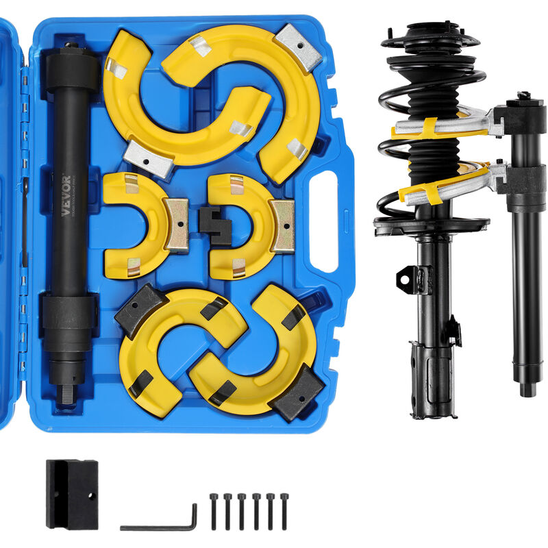 foto del prodotto mophorn vevor kit compressore a molla ammortizzatore per auto capacita max. 4,5 tonnellate in acciaio 45, kit di compressore a molla 3 pezzi