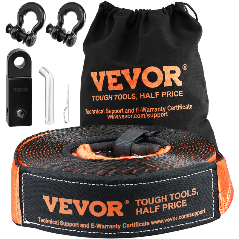 foto del prodotto mophorn vevor kit di recupero fuoristrada, 3 x 30 , cinghia di traino da 30.000 libbre, anello a d da 44.092 libbre, ricevitore grillo e borsa di