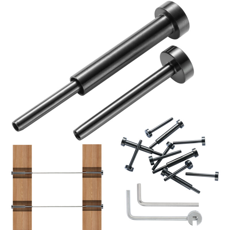 foto del prodotto mophorn vevor kit di ringhiere per cavi invisibili 30 pezzi, ricevitore invisibile da 1 8 in acciaio inox t316 per ringhiera per cavi, tenditore a