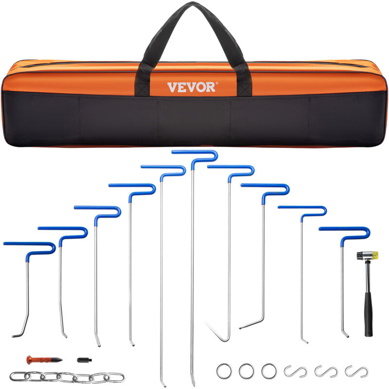 foto del prodotto mophorn vevor kit per la rimozione di ammaccature, 20 pezzi aste per riparazione ammaccature senza vernice, aste per ammaccature in acciaio