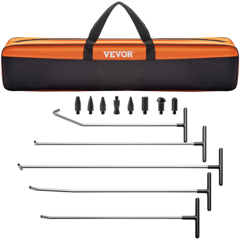 foto del prodotto mophorn vevor kit per la rimozione di ammaccature con aste, 13 strumenti per la riparazione di ammaccature senza vernice, 5 aste per ammaccature in