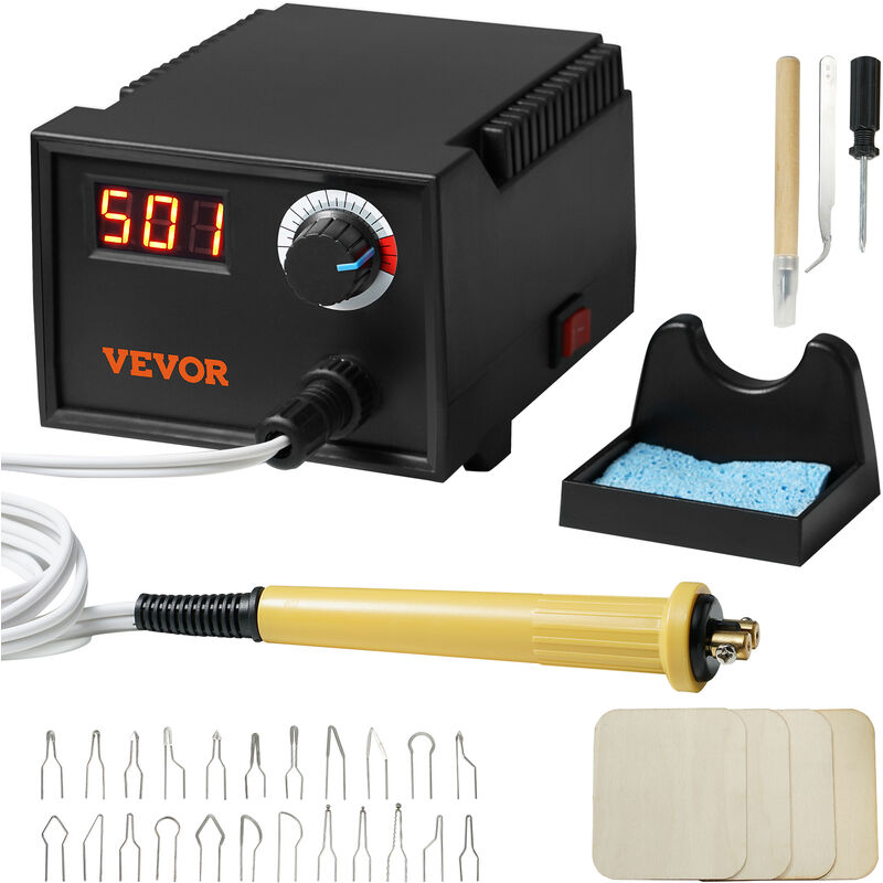 foto del prodotto mophorn vevor kit pirografia per legno temperatura regolabile 200700 c con display bruciatore per legno con penna per pirografia, set di strumenti