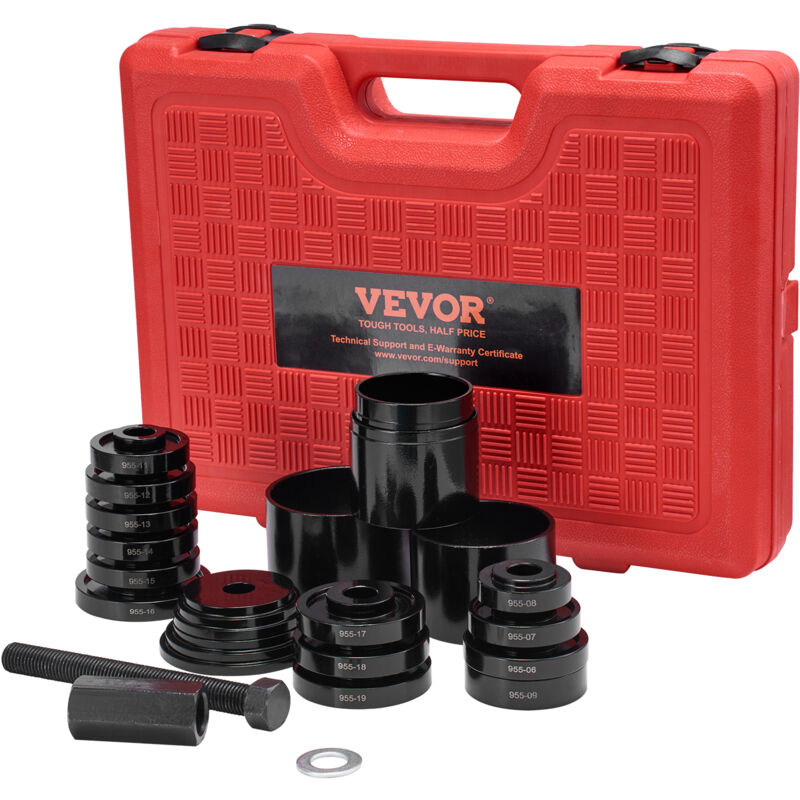 foto del prodotto mophorn vevor kit pressa per cuscinetti ruota, rimozione e installazione cuscinetti ruota anteriore,kit estrattore cuscinetti ruota da 23 pezzi con