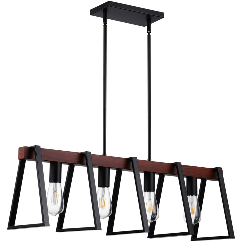 foto del prodotto mophorn vevor lampadari a sospensione per isola cucina 4 luci, 60w, lampada regolabile per sala da pranzo con aste 50 x 152 mm e 152 x 304 mm