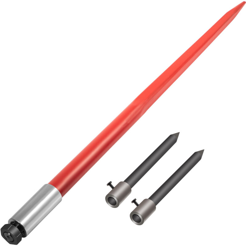 foto del prodotto mophorn vevor lancia per fieno, 125 cm, lancia per fieno quadrata, punta per balle a sgancio rapido, capacita 1360 kg, forche per balle rivestite