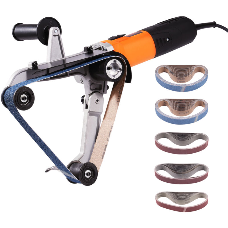 foto del prodotto mophorn vevor levigatrice lucidatrice per tubi, levigatrice a nastro per tubi da 1300 w con 6 velocita variabili 1100 3200 giri min, levigatrice a