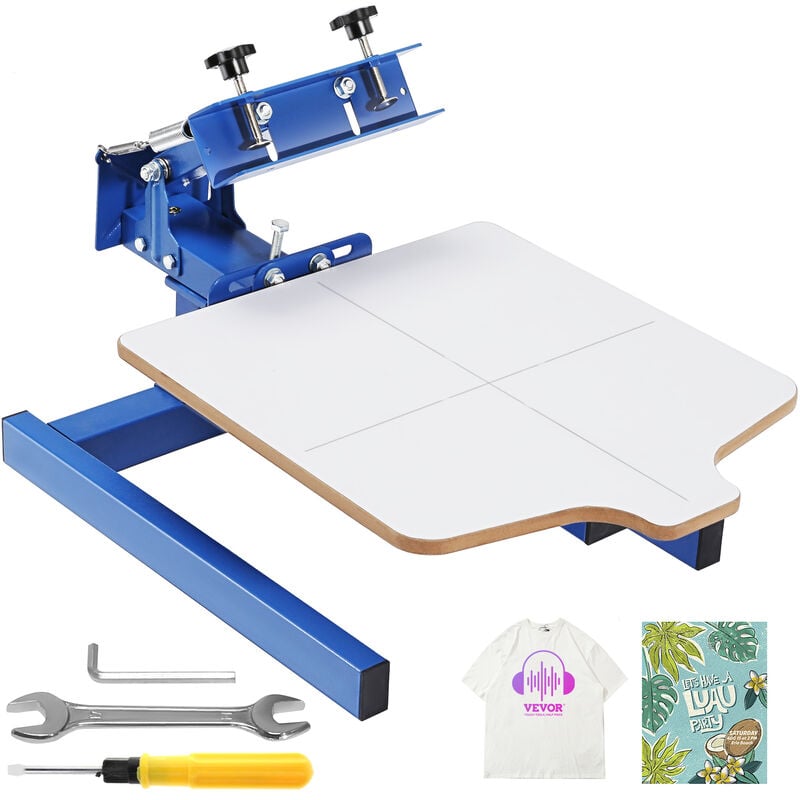 foto del prodotto mophorn vevor macchina da stampa in acciaio laminato serigrafica manuale monocolore per labbigliamento fai da te, stampante per serigrafia