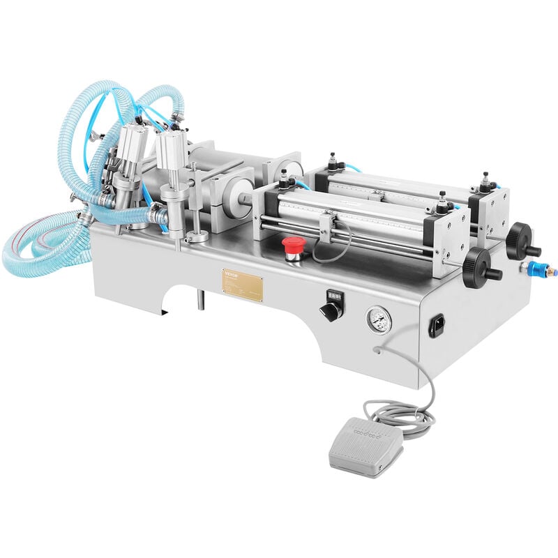 foto del prodotto mophorn vevor macchina di rifornimento liquida 100 1000ml riempitrice liquida orizzontale a doppia testa riempitrice pneumatica elettrica a liquido