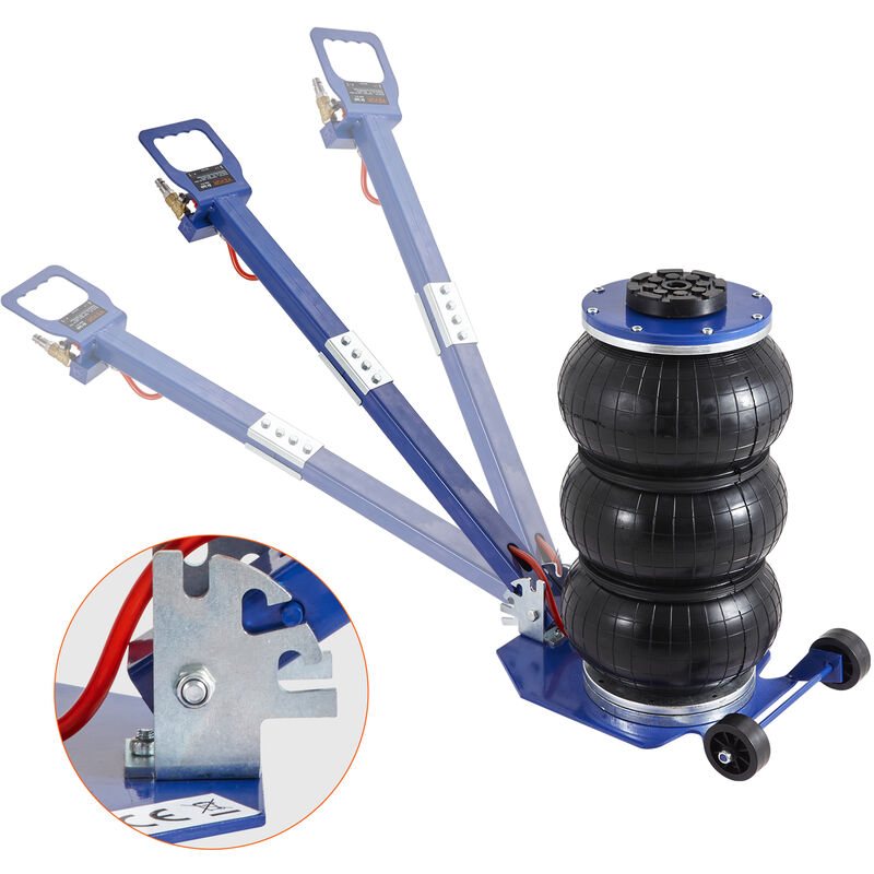 foto del prodotto mophorn vevor martinetto pneumatico sollevamento per riparazione auto 140 450 mm capacita 3 tonnellate martinetto pneumatico 0451390 mpa con 3