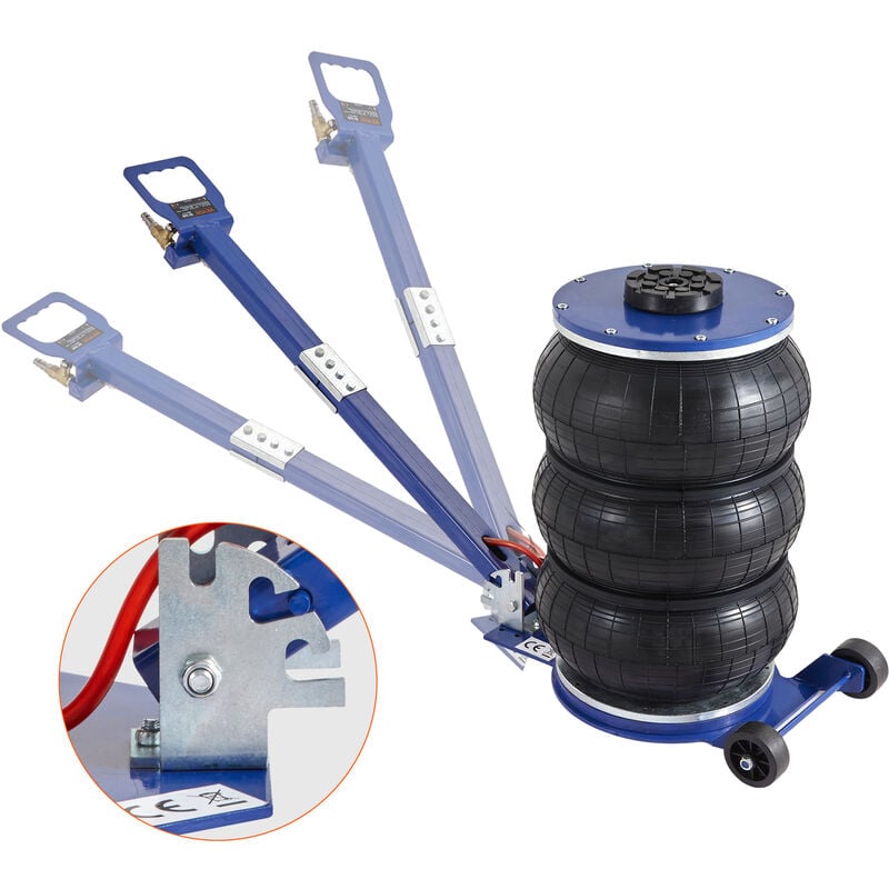 foto del prodotto mophorn vevor martinetto pneumatico sollevamento per riparazione auto 140 470 mm capacita 5 tonnellate, martinetto pneumatico 0,8 1,0 mpa con 3
