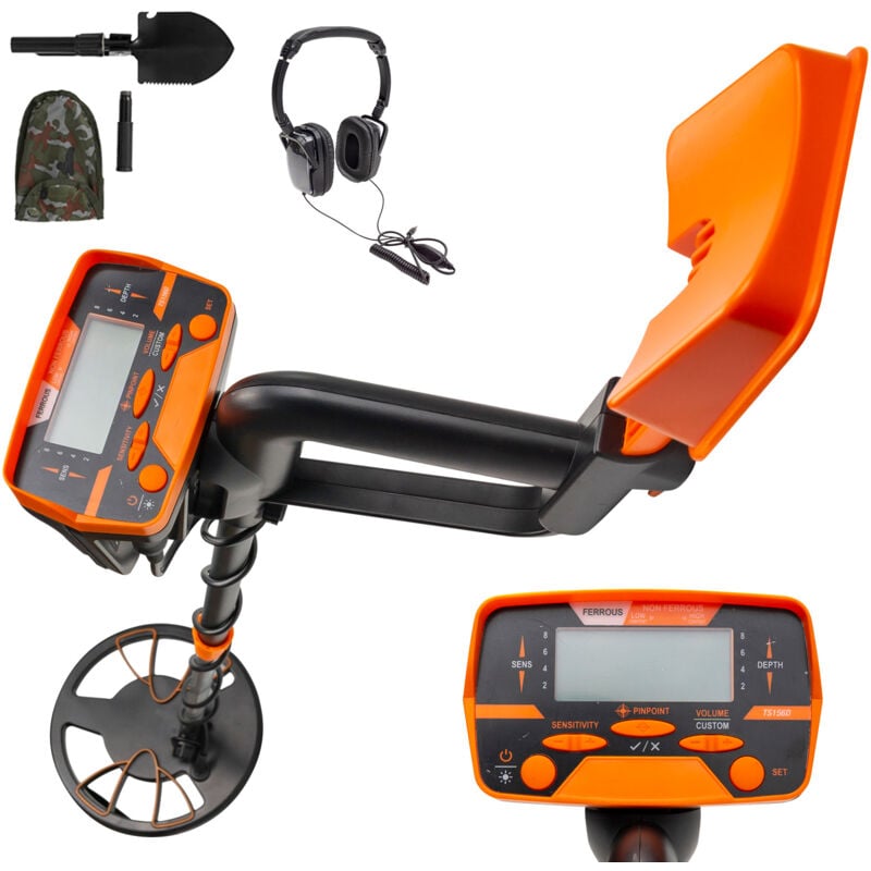 foto del prodotto mophorn vevor metal detector professionale abs rame tubo di alluminio, 102 130 cm pinpointer del metal detector portatile sott acqua 550 x 355 x