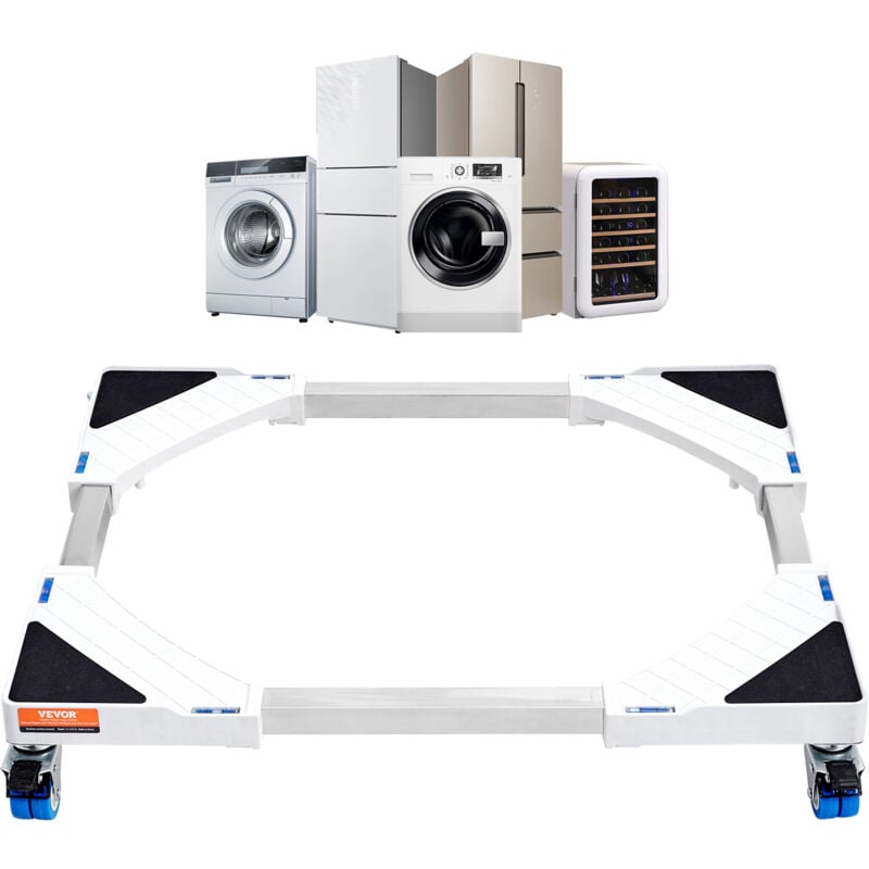 foto del prodotto mophorn vevor mini frigo piedistallo universale per lavanderia, regolabile con ruote lisce, piedistallo per lavatrice base multifunzionale per