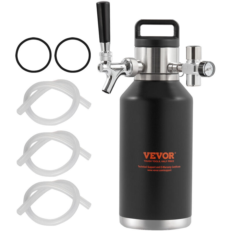 foto del prodotto mophorn vevor mini spillatore di birra portatile capacit 1,89l, mini fusto nero per birra artigianale portatile pressione regolabile 030psi