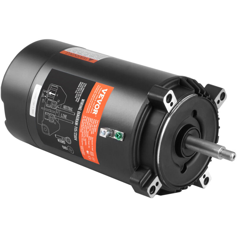 foto del prodotto mophorn vevor motore per pompa per piscina 0,75 hp 56j, 115 v 8 a 230 v 4 a 3450 giri min, condensatore 80 f 250 v, motore sostitutivo a