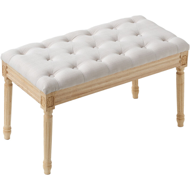 foto del prodotto mophorn vevor panca imbottita 16 di larghezza fine letto con cuscino imbottito in schiuma gambe in legno sgabello poggiapiedi panca da ingresso