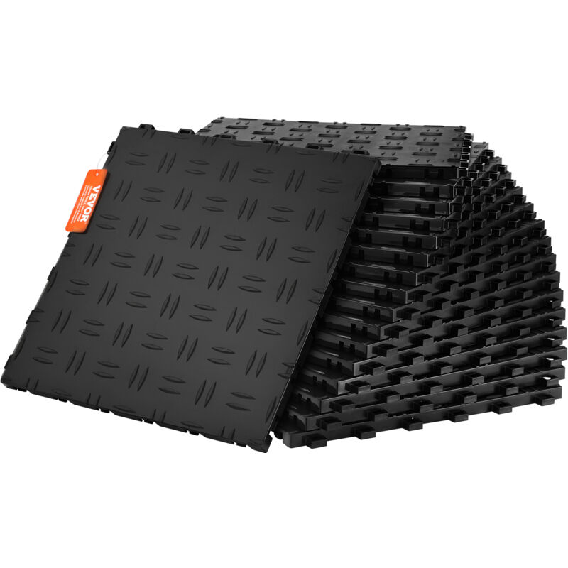 foto del prodotto mophorn vevor piastrelle per garage ad incastro, confezione da 50, piastrelle per pavimentazione garage in pp, 305 x 305 x 13,4 mm, antiscivolo su