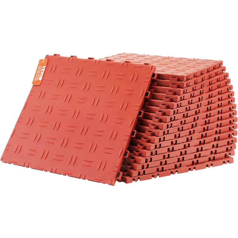 foto del prodotto mophorn vevor piastrelle per garage ad incastro, confezione da 50, piastrelle per pavimentazione garage in pp, 305 x 305 x 13,4 mm, per garage,