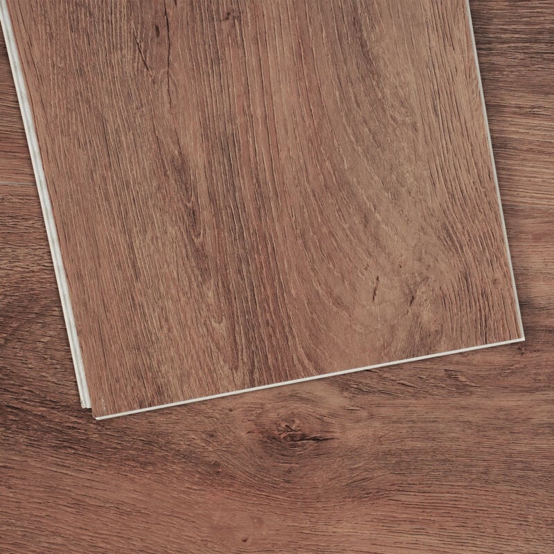 foto del prodotto mophorn vevor piastrelle per pavimenti in vinile a incastro 1220 x 185 mm 10 pezzi spessore 5,5 mm pavimento con venature del legno marrone scuro