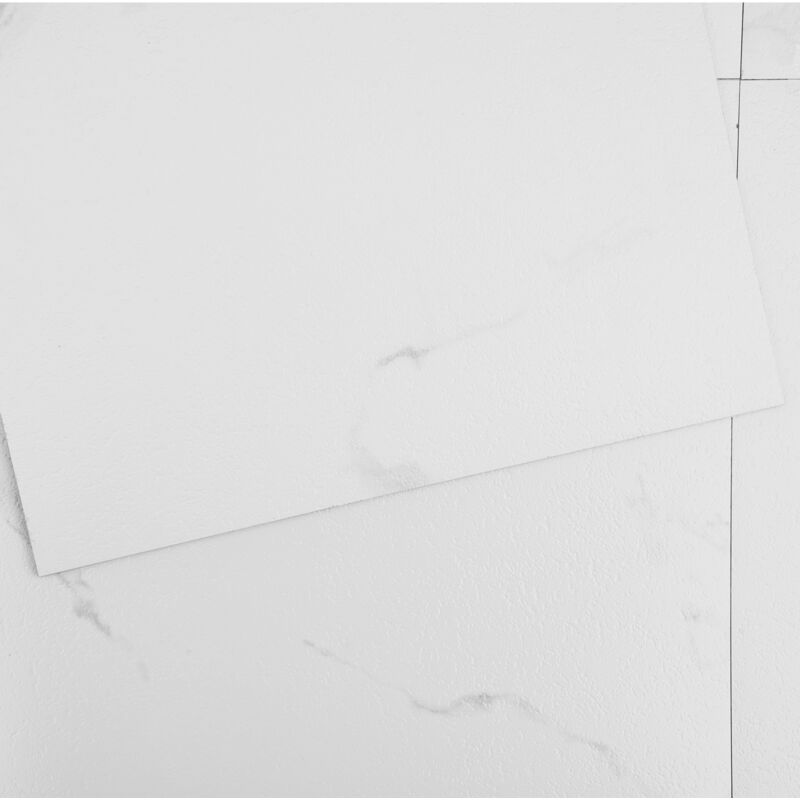 foto del prodotto mophorn vevor piastrelle per pavimenti in vinile autoadesive 305 x 305 mm 50 piastrelle spesse 1,5 mm in vinile effetto marmo bianco per sala da