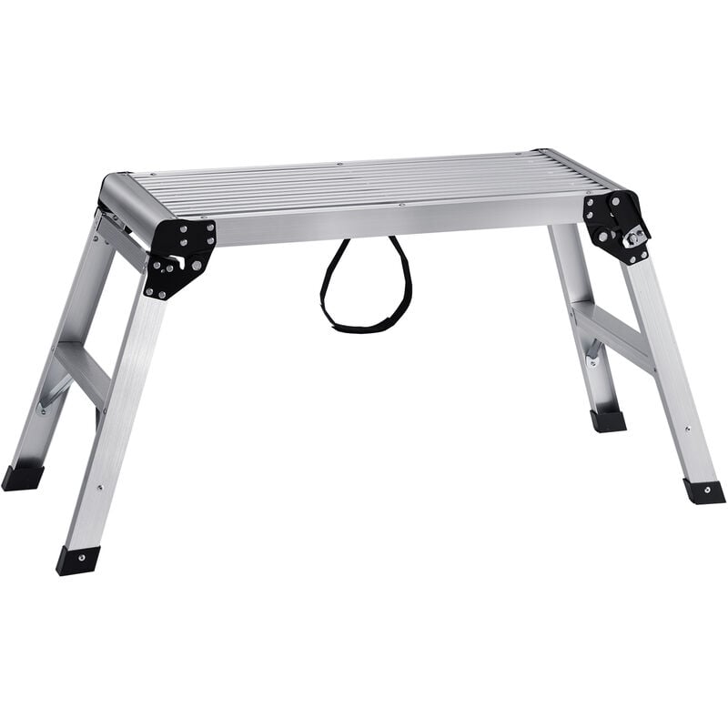 foto del prodotto mophorn vevor piattaforma da lavoro in alluminio pieghevole portatile carico max. 150 kg uso interno esterno, sgabello da lavoro basso in alluminio