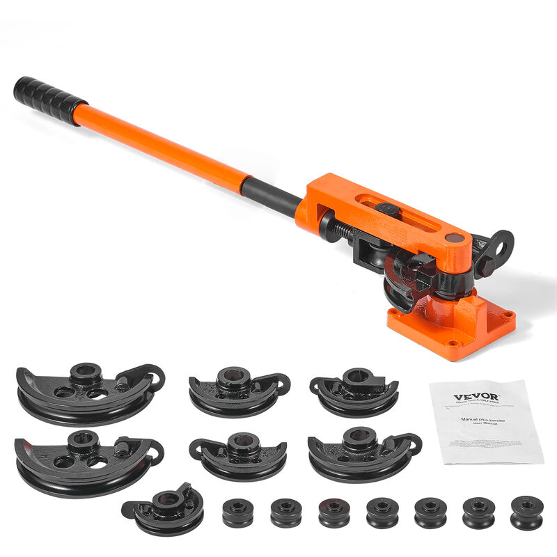foto del prodotto mophorn vevor piegatubi manuale con 7 matrici da 3 8 a 1 piegatrice curvatubi 10 25 mm piegatura a 0 180 per tubi in rame alluminio acciaio