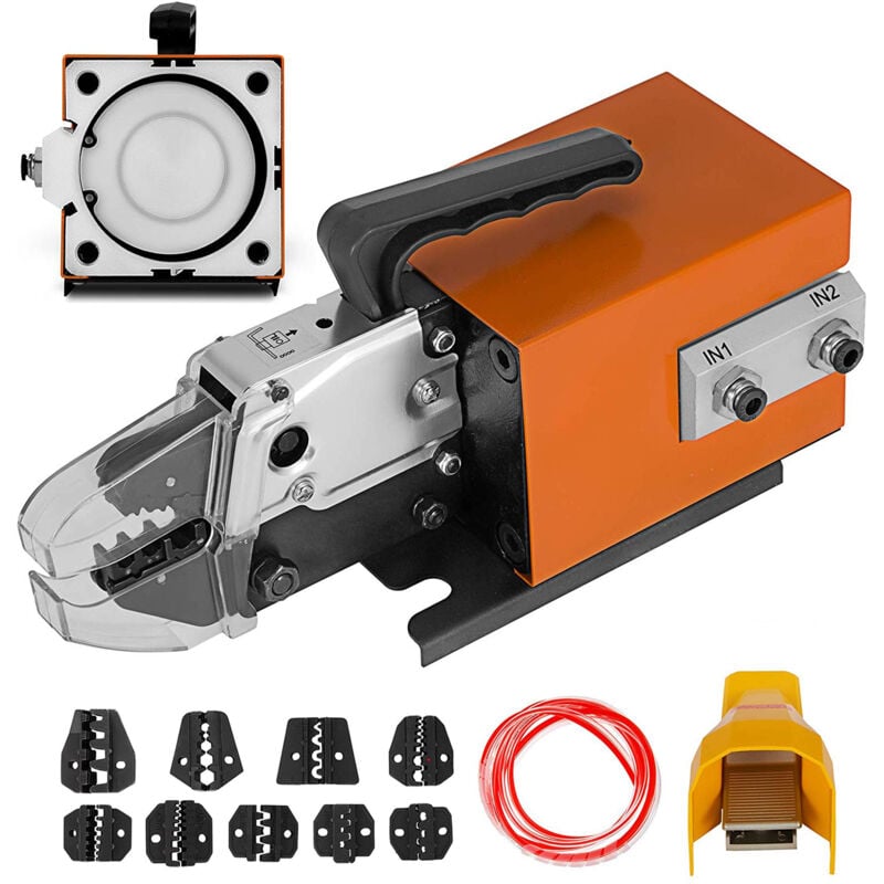 foto del prodotto mophorn vevor pinza a crimpare pneumatica am 10, macchina per crimpare terminali per cavi alimentata ad aria per crimpare fino a 16 mm, pinza per
