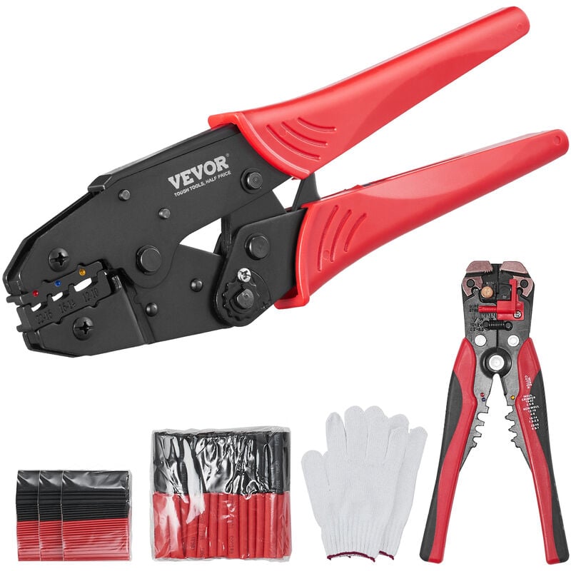 foto del prodotto mophorn vevor pinze crimpatrice 0,5 6mm in acciaio per terminali isolati in nylon termorestringente awg22 10, pinza crimpaggio capicorda con