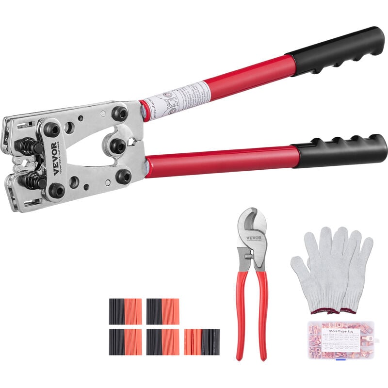 foto del prodotto mophorn vevor pinze crimpatrice 6 10 16 25 35 50 mm pinza capicorda per terminali batteria in alluminio rame awg10 1 0, pinza con tagliacavo 6