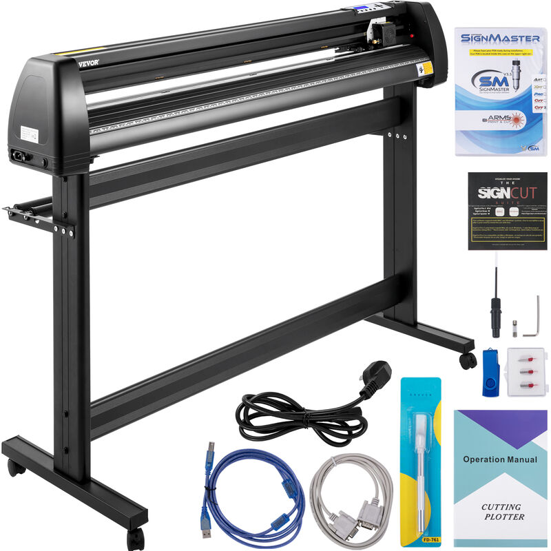 foto del prodotto mophorn vevor plotter per tagliare in vinile con software signcut, ki 1350a 1350 mm plotter da taglio vinile con display lcd per pubblicizzare