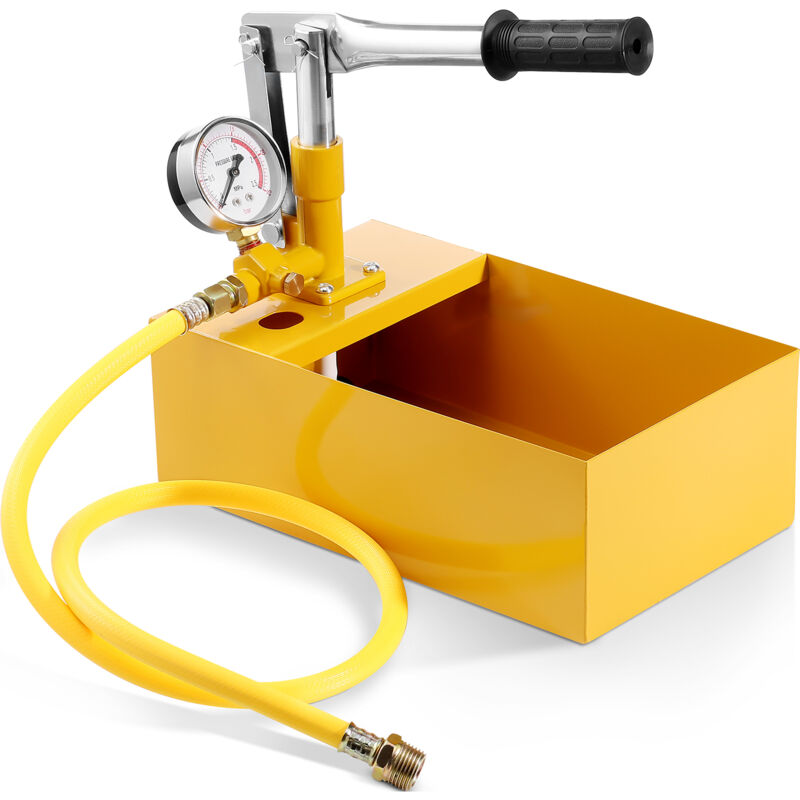 foto del prodotto mophorn vevor pompa di prova idrostatica, max. 25 bar 362 psi, kit tester della pressione dellacqua manuale idraulico a valvola singola, serbatoio