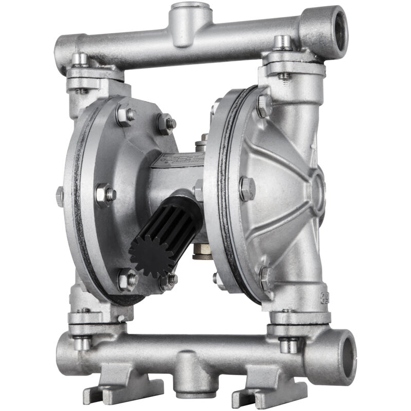 foto del prodotto mophorn vevor pompa pneumatica a doppia membrana, ingresso e uscita da 1 2 , 8,8 gpm e massimo 120 psi, membrana in ptfe per petrolio, diesel, olio