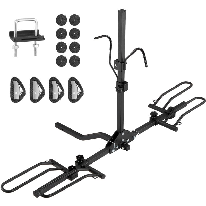 foto del prodotto mophorn vevor portabici con gancio di traino, stile piattaforma per max. 2 biciclette, portata 80libbre, gancio di traino per ricevitore1,25 2