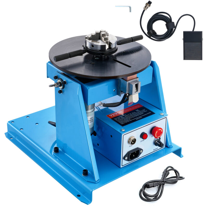 foto del prodotto mophorn vevor posizionatore rotante per saldatura 10 kg, tavola girevole per posizionamento 0 90 1 12 rpm 20w, mandrino per tornio 8,1 pollici