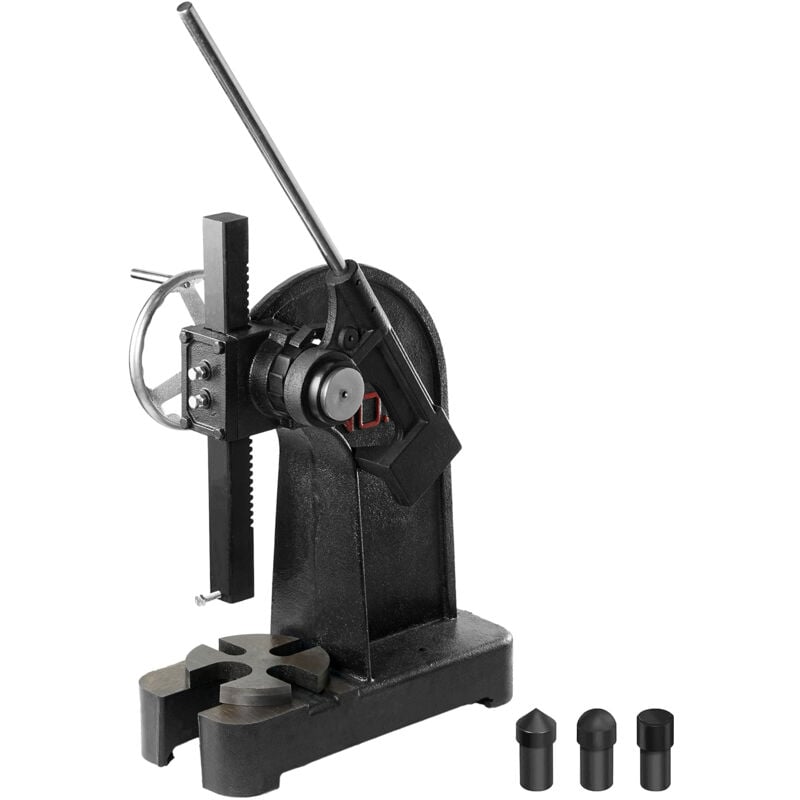 foto del prodotto mophorn vevor pressa a perno, pressa per perno a cricchetto da 3 tonnellate, pressa per perno, altezza massima 12,2 , punzonatrice manuale per