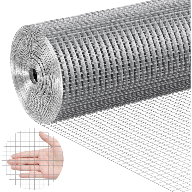 foto del prodotto mophorn vevor rete metallica, 610 mm x 15,24 m, rotolo di rete metallica zincata a caldo 12,7 x 12,7 mm maglia calibro 19 recinzione in filo per