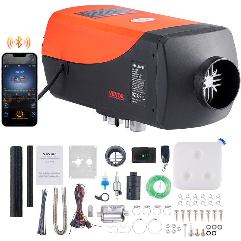 foto del prodotto mophorn vevor riscaldatore de aria diesel per auto camper camion rv 12v 5kw temperatura regolabile 8 36 controllo bluetooth riscaldatore da