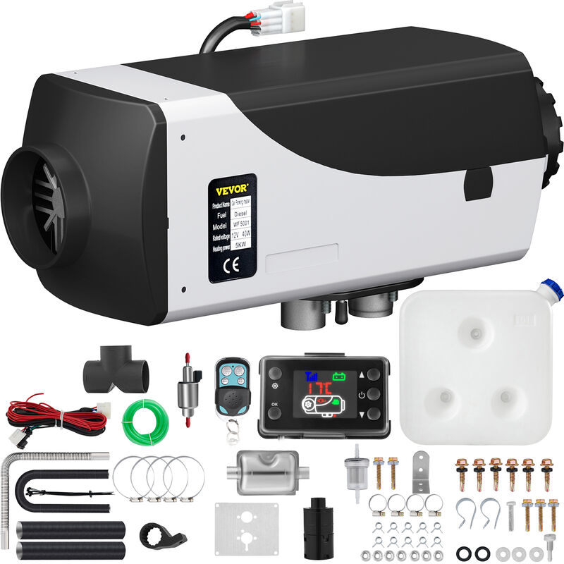 foto del prodotto mophorn vevor riscaldatore dearia diesel 12v 5kw, riscaldatore del parco, riscaldatore del camion con interruttore lcd, kit completo di